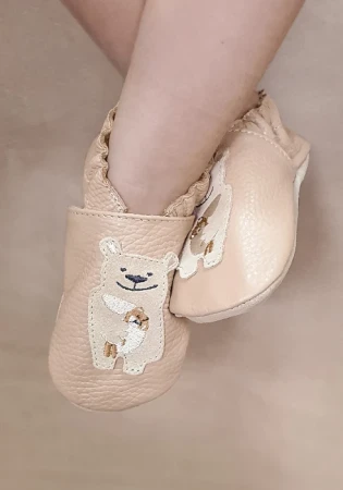 Kapcie barefoot z włoskiej skóry z kauczukową podeszwą