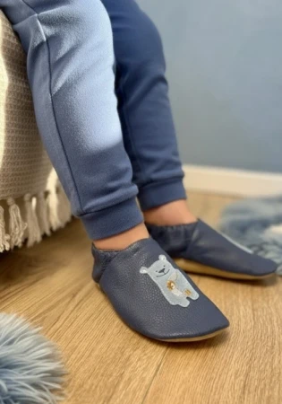 Kapcie barefoot z włoskiej skóry z zamszową podeszwą funky-monkey