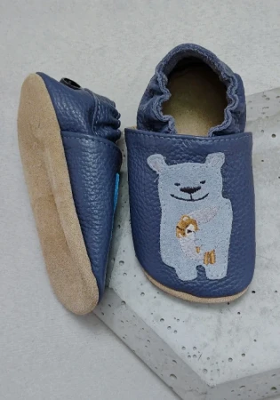 Kapcie barefoot z włoskiej skóry z zamszową podeszwą funky-monkey