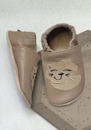Marka funky monkey Kapcie barefoot z włoskiej skóry z zamszową podeszwą