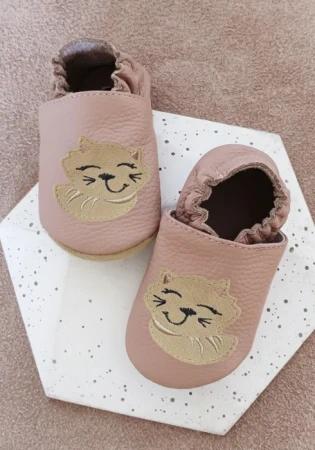 barefoot Funky Monkey ze skóry naturalnej z kauczukową podeszwą w kolorze Kwarc