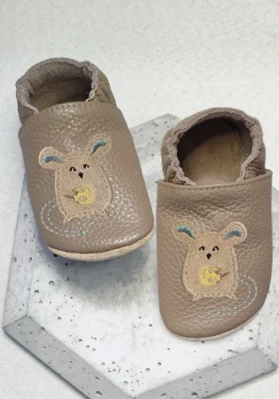 Marka funky monkey Kapcie barefoot z włoskiej skóry z zamszową podeszwą