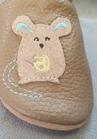 Marka funky monkey Kapcie barefoot z włoskiej skóry z zamszową podeszwą