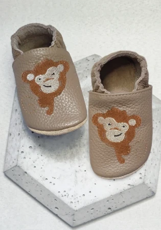 Kapcie barefoot z włoskiej skóry z zamszową podeszwą funky-monkey