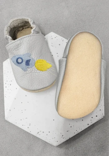 Przejdź do produktu Kapcie dziecięce Barefoot PRO antypoślizgowe RAKIETA SZARE 