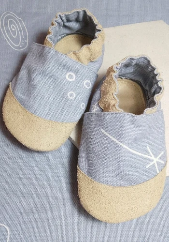 Przejdź do produktu LIMITED EDITION kolekcja WIOSNA kapcie Barefoot PANAMA NIEBIESKIE KOSMOS PRO z kauczukową podeszwą