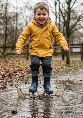 RAYVE Muddy Short to dziecięce barefootowe kalosze za kostkę