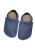 Funky-Monkey barefoot ze skóry naturalnej w kolorze granatowym z zamszową podeszwą zero drop idealne do żłobka i przedszkola, lekkie i oddychające, perforowane sandałki
