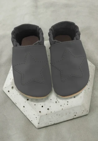 Marka funky monkey Kapcie barefoot z włoskiej skóry z zamszową podeszwą