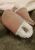 Zimowe bambosze zamszowe WINTER BAREFOOT KARMELOWA z futerkiem i podeszwą kauczukową
