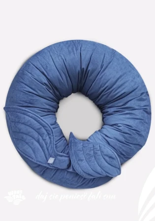 poducha_Wave-Tale długa ergonomiczna poducha do spania i karmienia w kolorze granatowym