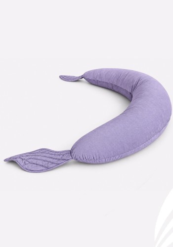 Przejdź do produktu Ergonomiczna PODUCHA dla kobiet w ciąży / do karmienia / spania i zabawy / premium VELVET WIELORYBEK -  LILA WRZOS 