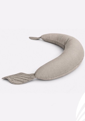 Przejdź do produktu Ergonomiczna PODUCHA dla kobiet w ciąży / do karmienia / spania i zabawy / premium VELVET WIELORYBEK  - BEŻOWY