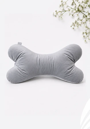 poduszka kostka wave_Tale_VELVET BONE ergonomiczna wspierająca - podparcie karku - szara