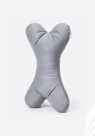 poduszka kostka wave_Tale_VELVET BONE ergonomiczna wspierająca - podparcie karku - szara