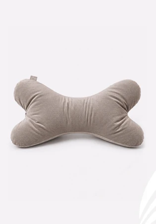 poduszka kostka wave_Tale_VELVET BONE ergonomiczna wspierająca - podparcie karku - beż