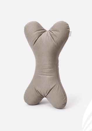 poduszka kostka wave_Tale_VELVET BONE ergonomiczna wspierająca - podparcie karku - beż