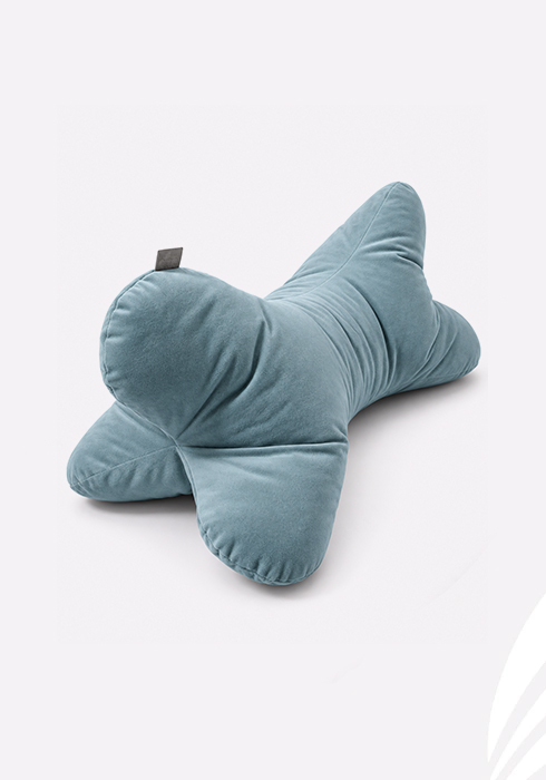 poduszka kostka wave_Tale_VELVET BONE ergonomiczna wspierająca - podparcie karku - mięta